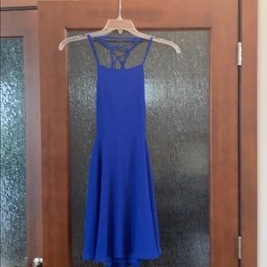 Lulus Strappy Back Blue Mini Dress